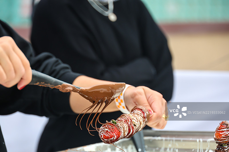 草莓串图片素材