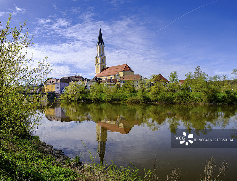 维尔斯的圣约翰洗礼者教堂,维尔斯霍芬安德多瑙,下巴伐利亚,巴伐利亚,德国,欧洲图片素材