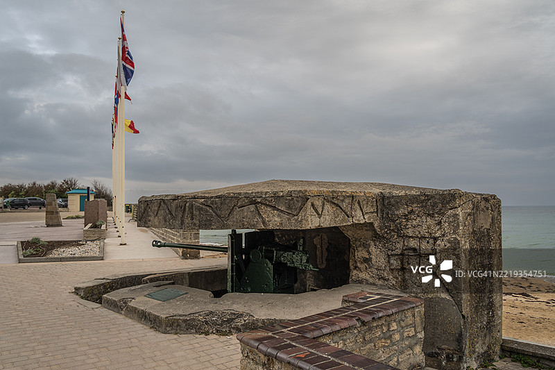 朱诺海滩上的碉堡图片素材