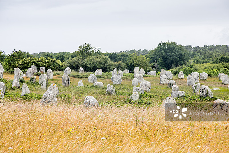 凯尔马里奥的巨石排列图片素材