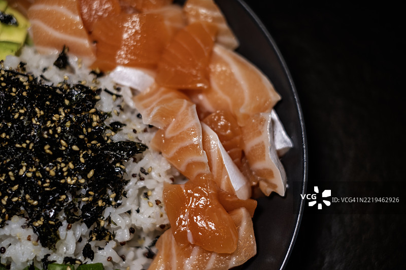 日本风味的刺身饭图片素材