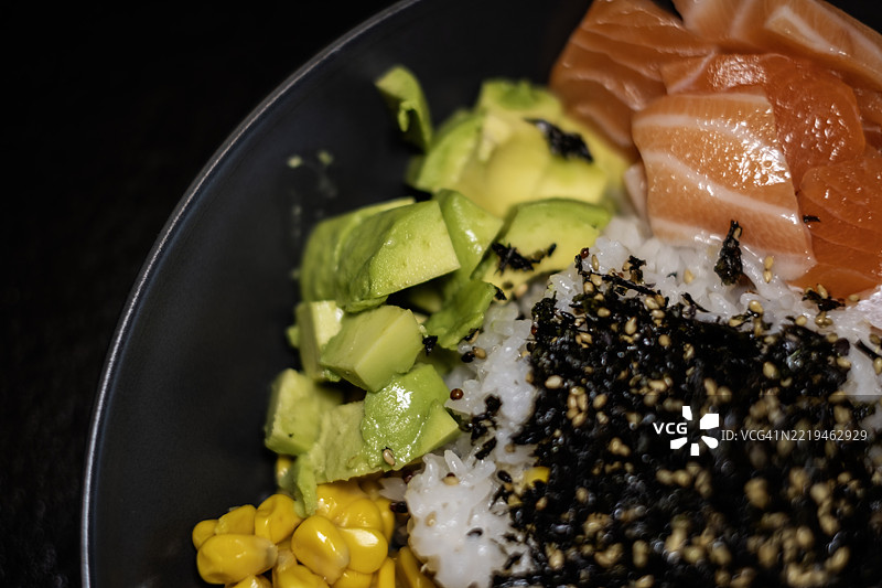 日本风味的刺身饭图片素材