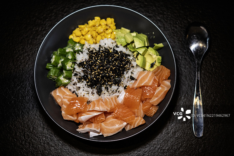 日本风味的刺身饭图片素材