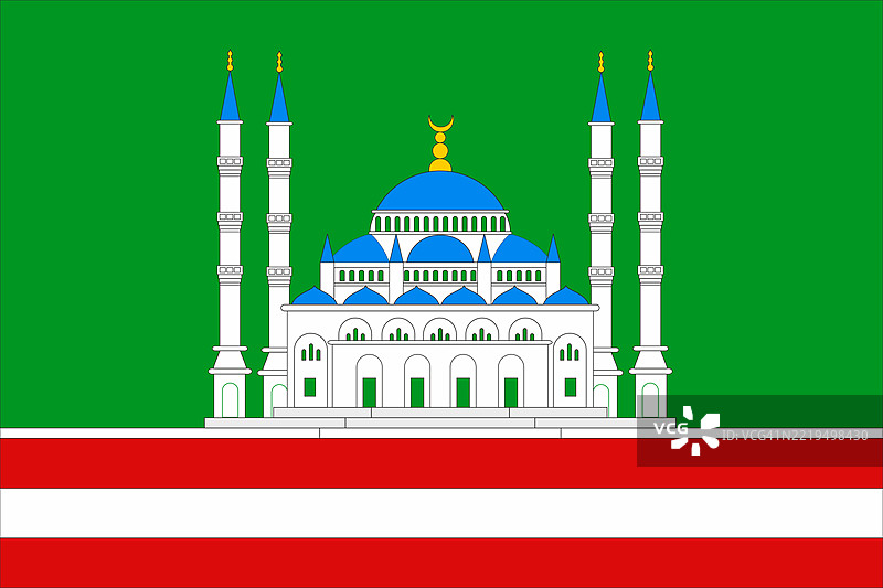 车臣共和国格罗兹尼市的旗帜图片素材