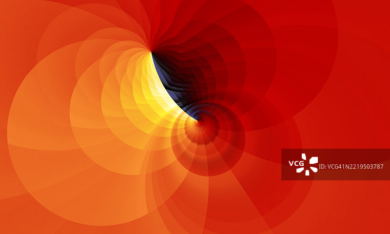 现代抽象背景，具有深隧道效果的同心圆，红色调的3D效果。图片素材