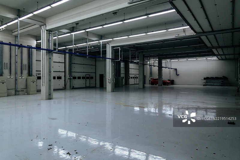 终极现代车库：一处先进的汽车空间图片素材