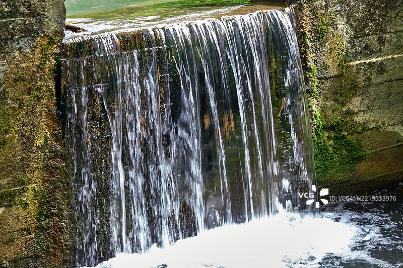 瀑布的美丽景色图片素材