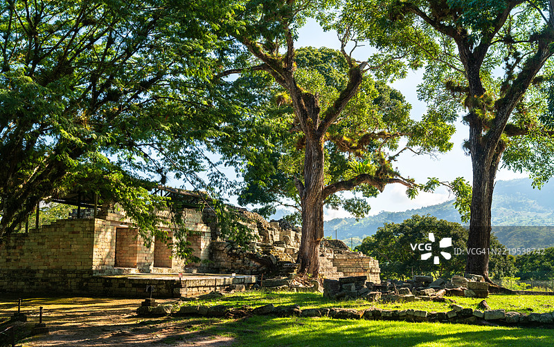 洪都拉斯科潘遗址东庭的22号庙宇图片素材