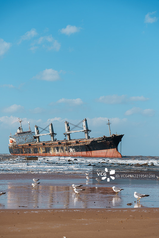 Scenic view of sea against sky,Weihai,Shandong,China图片素材