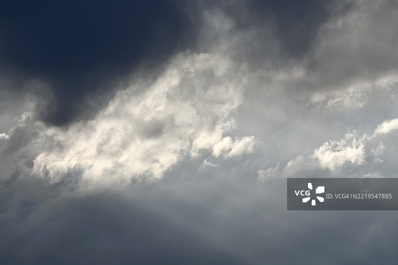 低角度视图的多云天空图片素材