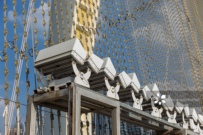 桥上的灯具图片素材