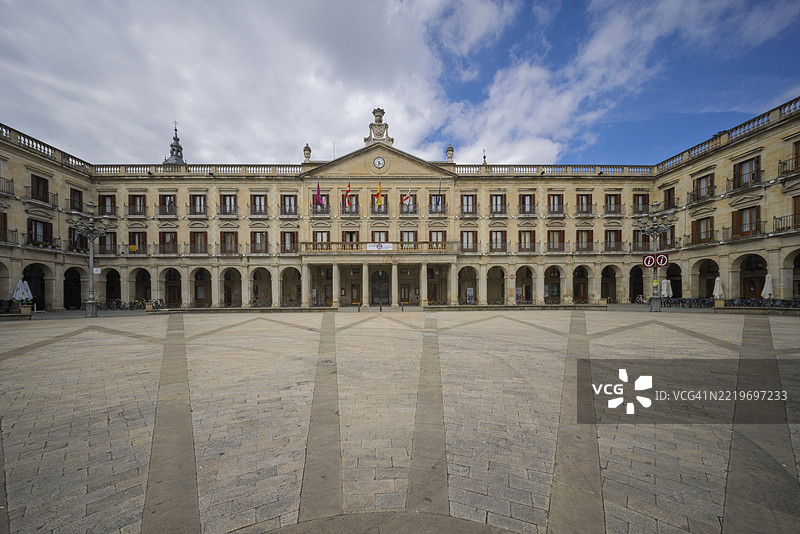 西班牙广场维多利亚市政厅的中央立面图片素材