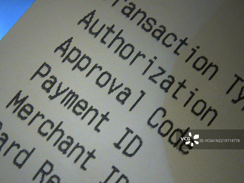 消费者购买的邮购收据图片素材