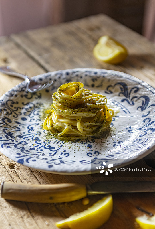 托斯卡纳，“奶酪和胡椒”意大利面图片素材