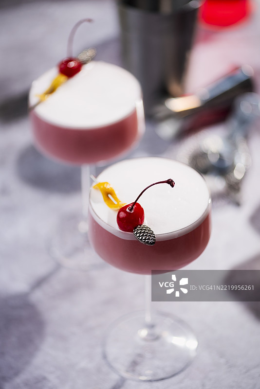 粉红女士鸡尾酒图片素材