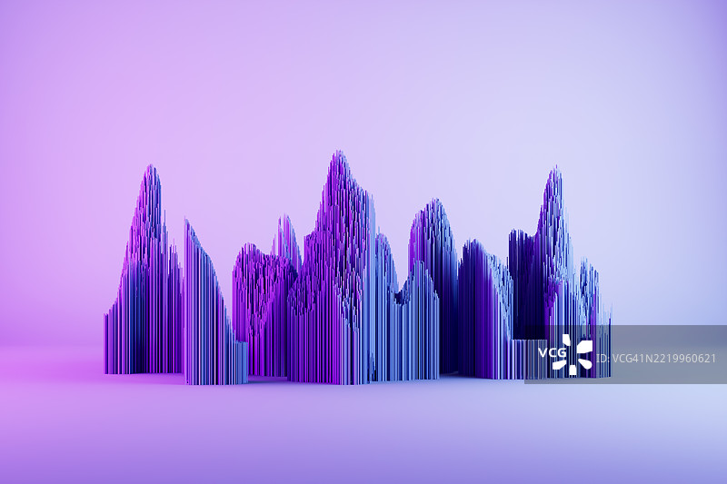 数字化转型与金融科技概念，配以细长条形图形图片素材