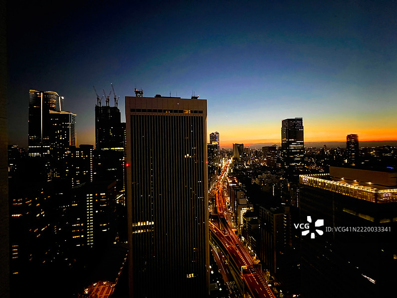 日本东京的傍晚图片素材