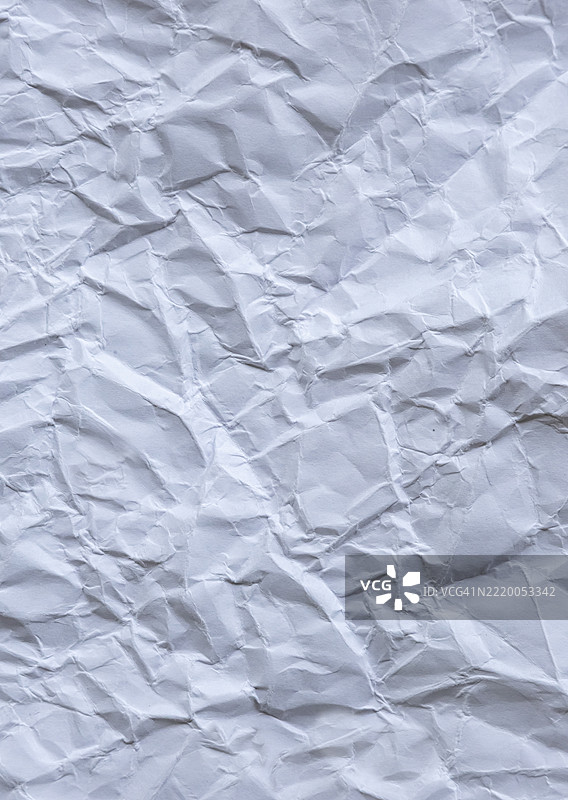 皱纹纸。空白的A4白纸。图片素材