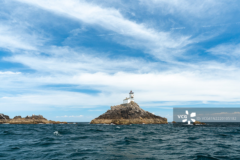 芬尼斯特尔海岸的特文内克灯塔海景图片素材