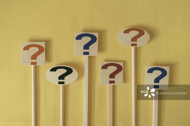 问号符号的特写图片素材