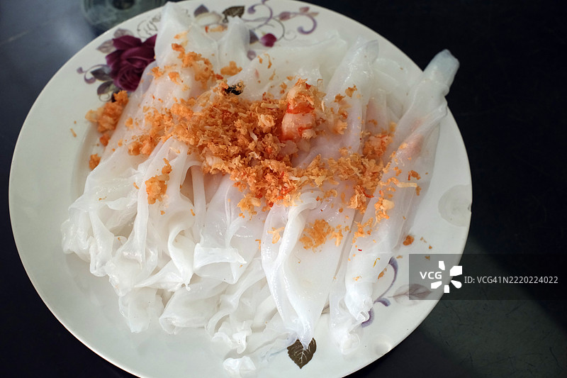 越南街头美食，虾饼，顺化，越南图片素材