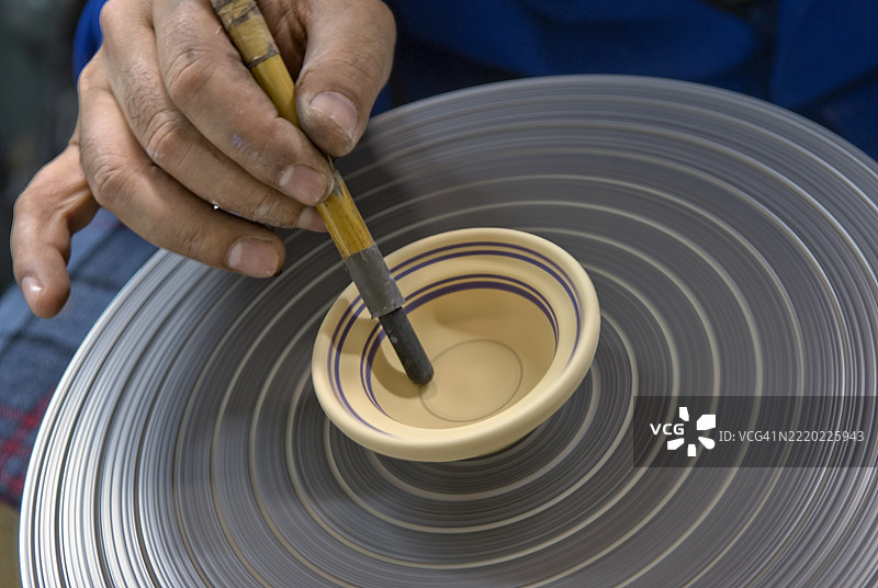 摩洛哥费斯的绘画工作坊和陶艺区图片素材