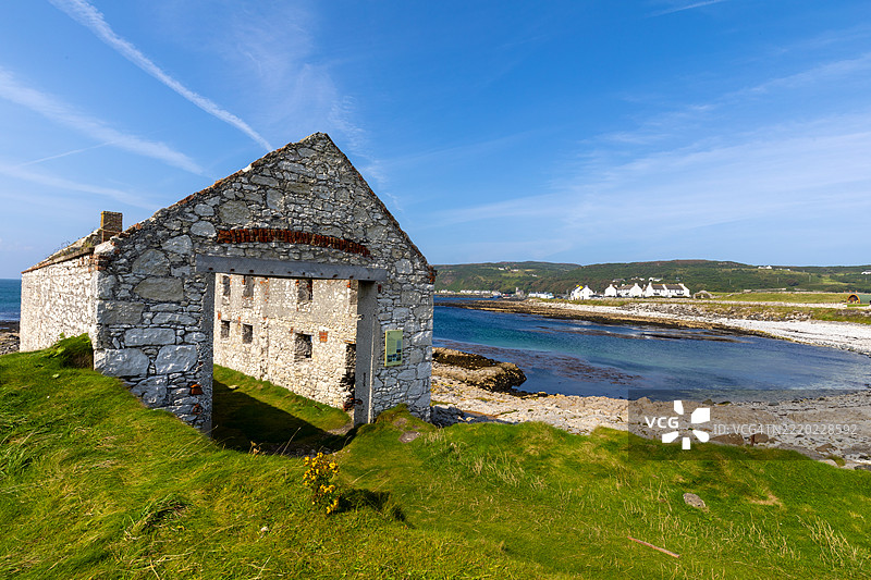 海藻屋，拉斯林岛，安特里姆郡，阿尔斯特，北爱尔兰，联合王国图片素材