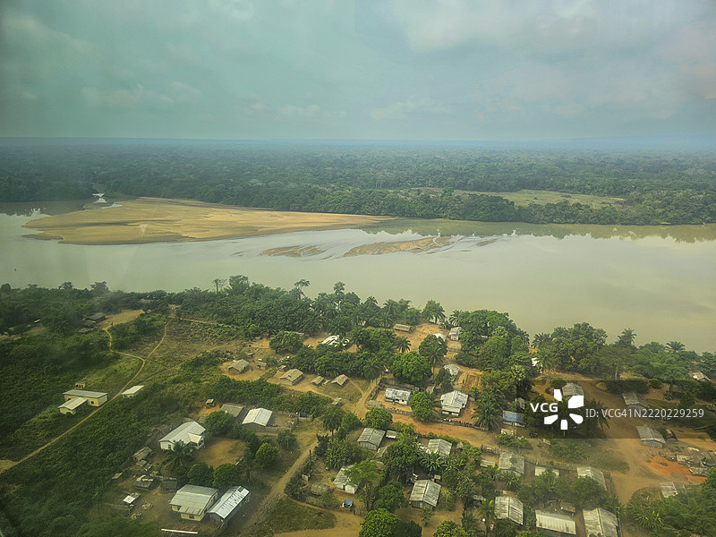 中非共和国的赞加桑加国家公园空中视图，联合国教科文组织图片素材