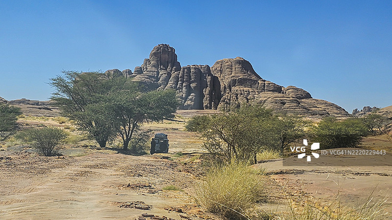 乍得提贝斯提山的扎乌尔岩山图片素材