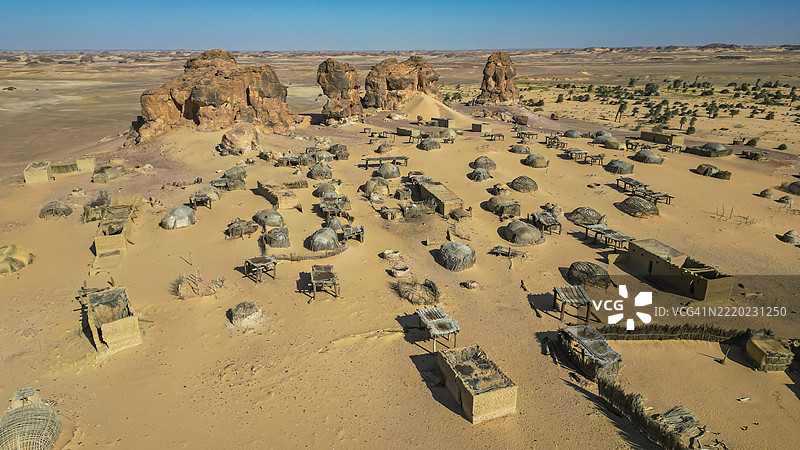 星球大战风格的绿洲，提吉，提贝斯提山脉，乍得图片素材