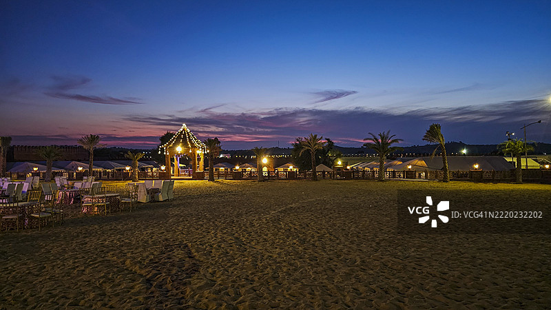 印度拉贾斯坦邦奥西安的沙漠营地图片素材