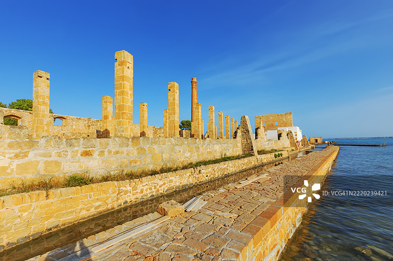西西里岛诺托谷文迪卡里金枪鱼加工厂遗址图片素材