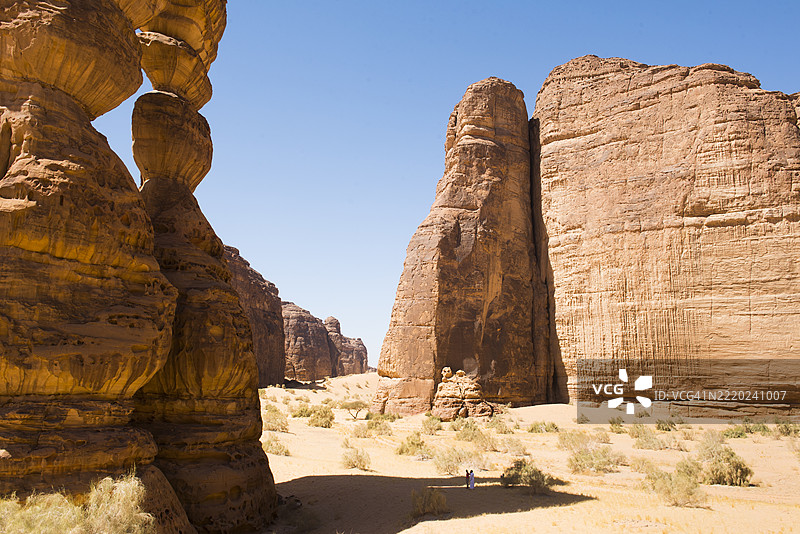 沙兰自然保护区内壮观的砂岩岩石结构，位于沙特阿拉伯麦地那省的阿乌拉。图片素材