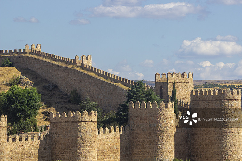 四柱瞭望台，阿维拉，联合国教科文组织，卡斯蒂利亚和莱昂，西班牙图片素材