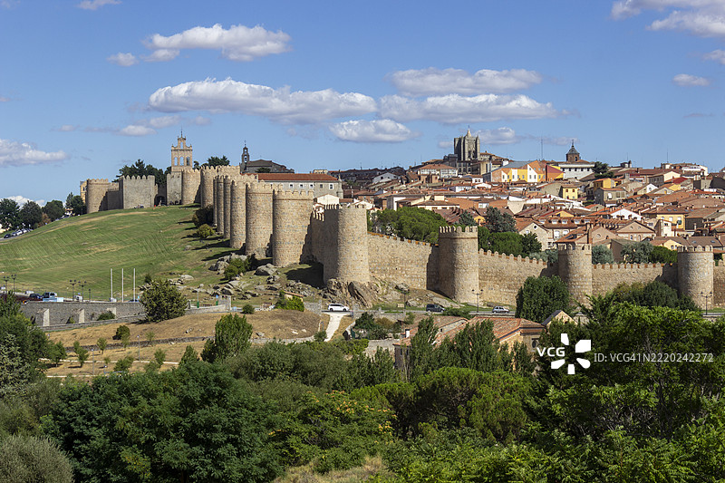 四柱瞭望台，阿维拉，联合国教科文组织，卡斯蒂利亚和莱昂，西班牙图片素材