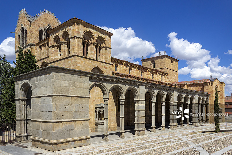 阿维拉圣文森特大教堂，联合国教科文组织，卡斯蒂利亚和莱昂，西班牙图片素材