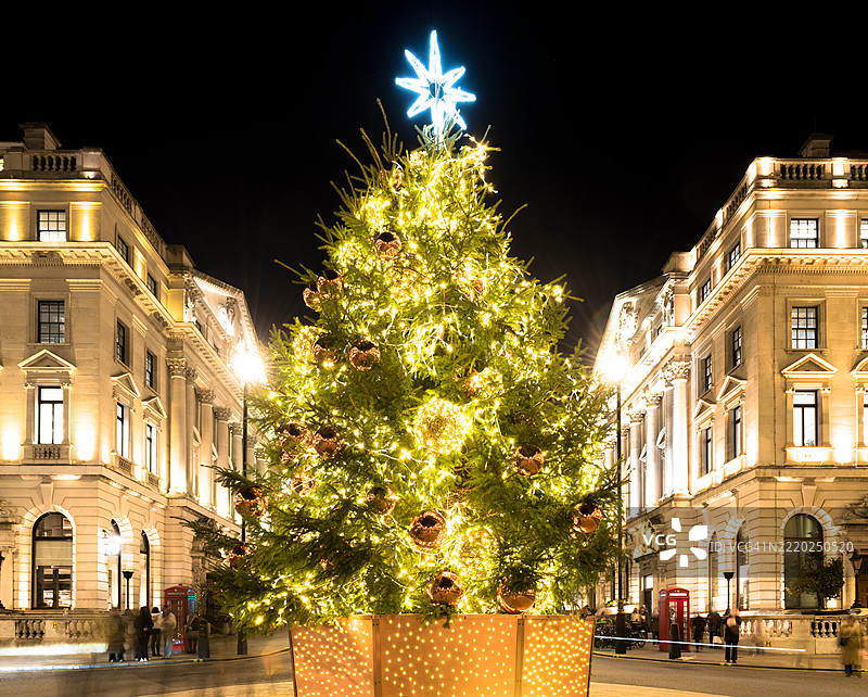 伦敦圣詹姆斯的摄政街圣诞节图片素材