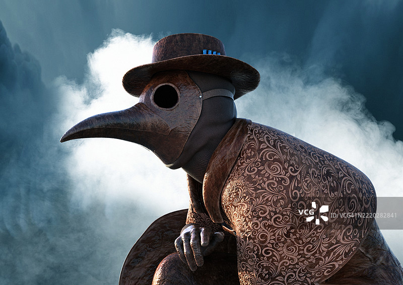 瘟疫医生插图图片素材