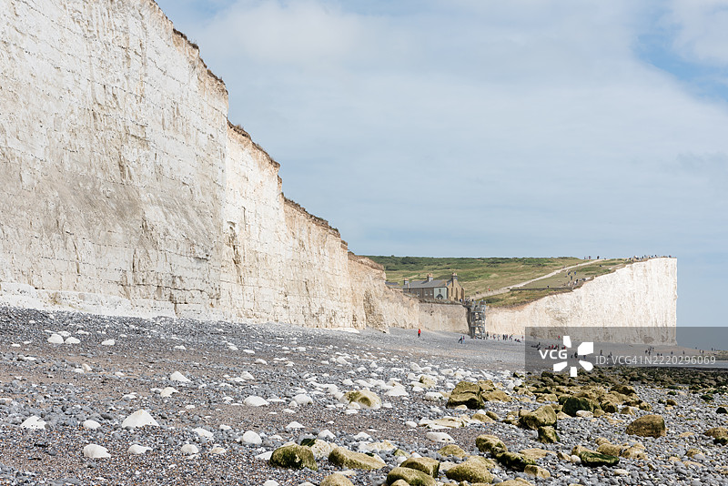 七姐妹悬崖的海滩，伯灵峡，英国图片素材