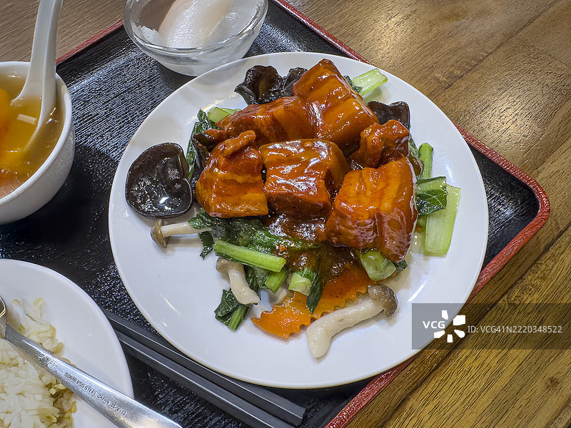 横滨中华街的红烧肉图片素材