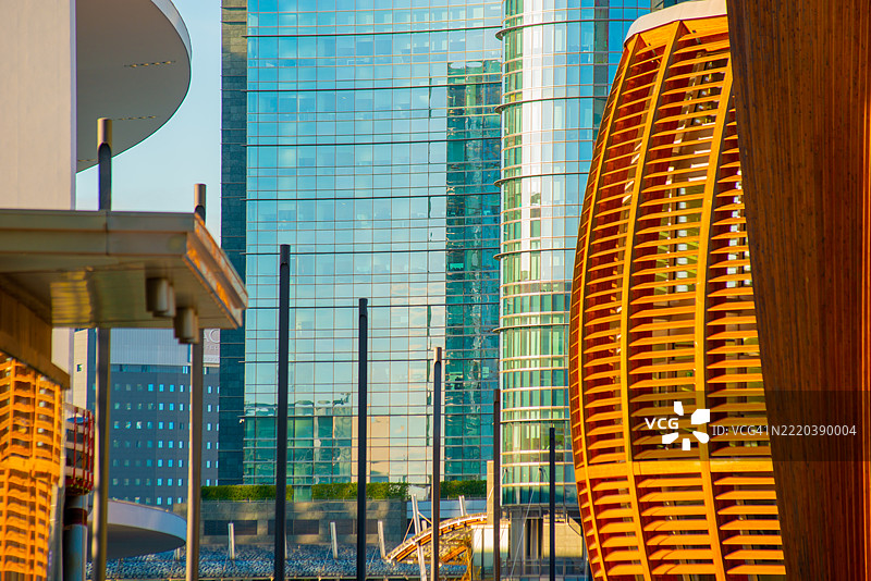 米兰，IBM工作室的木质结构图片素材