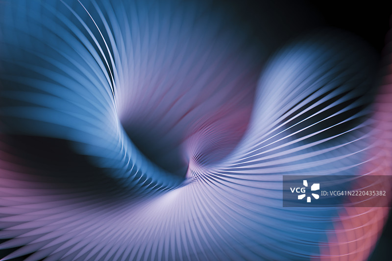 抽象的3D渲染，带有旋转的线条和流动的图案图片素材