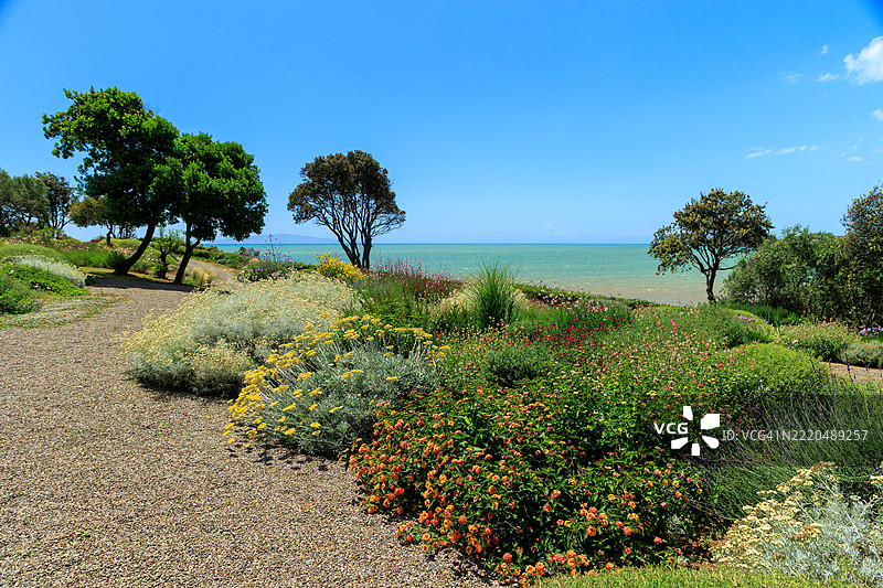 海边的意大利花园图片素材