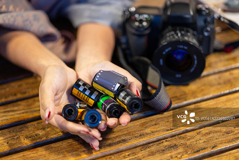 35毫米胶卷的特写镜头图片素材