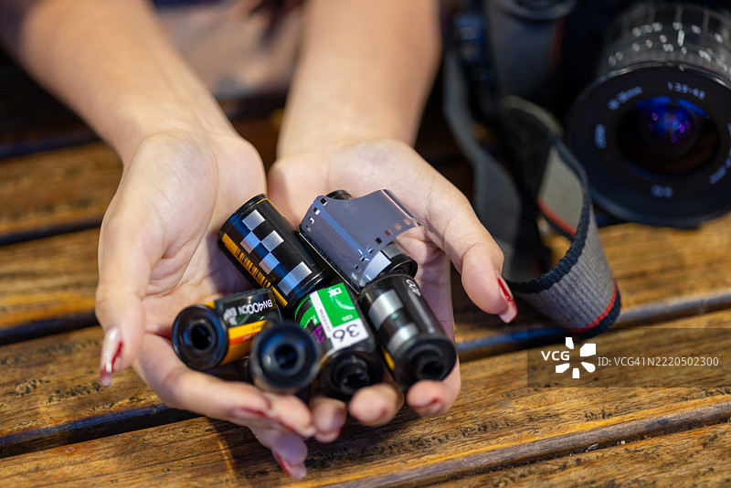 35毫米胶卷的特写镜头图片素材