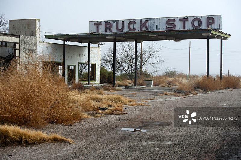 德克萨斯州西耶拉布兰卡的废弃建筑图片素材