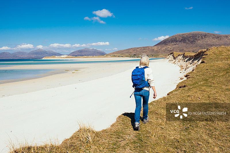 卢斯肯泰尔海滩，刘易斯和哈里斯，苏格兰图片素材