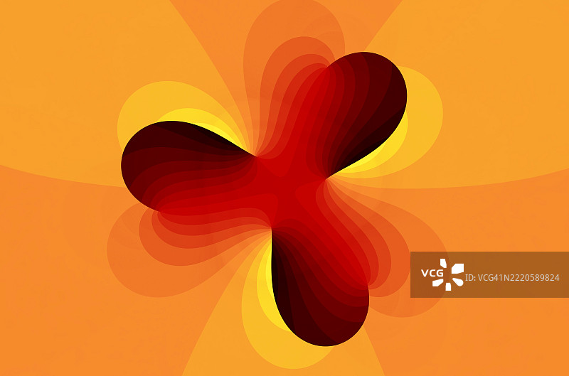 具有消失点效果的同心螺旋状曲线形状的抽象背景。图片素材