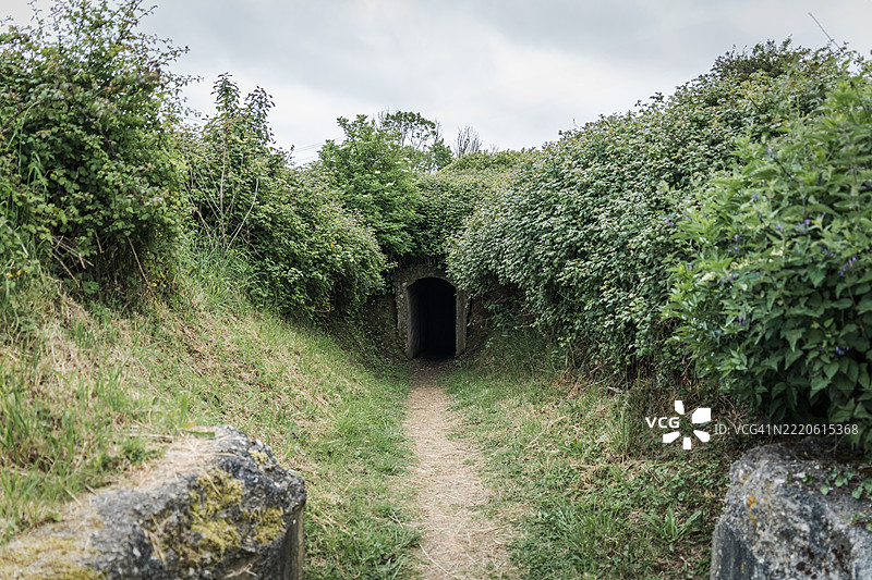 诺曼底奥马哈海滩附近的梅西电池图片素材