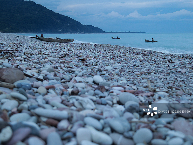 黄昏时分的科尔巴诺海滩图片素材